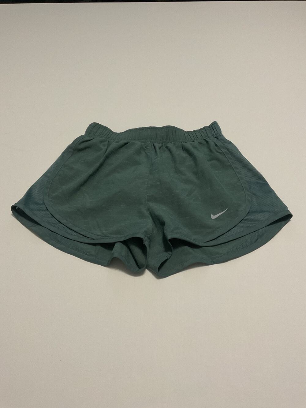 Nike Tempo Women's Running Shorts XS Green Heather Dri-FIT Lined Gym Workout